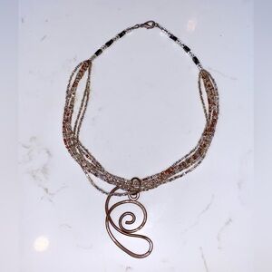 Copper beaded necklace